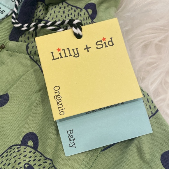 Lilly + Sid 0-6m Zip-up Bear Onesie with Hood NWT! - Picture 5 of 7